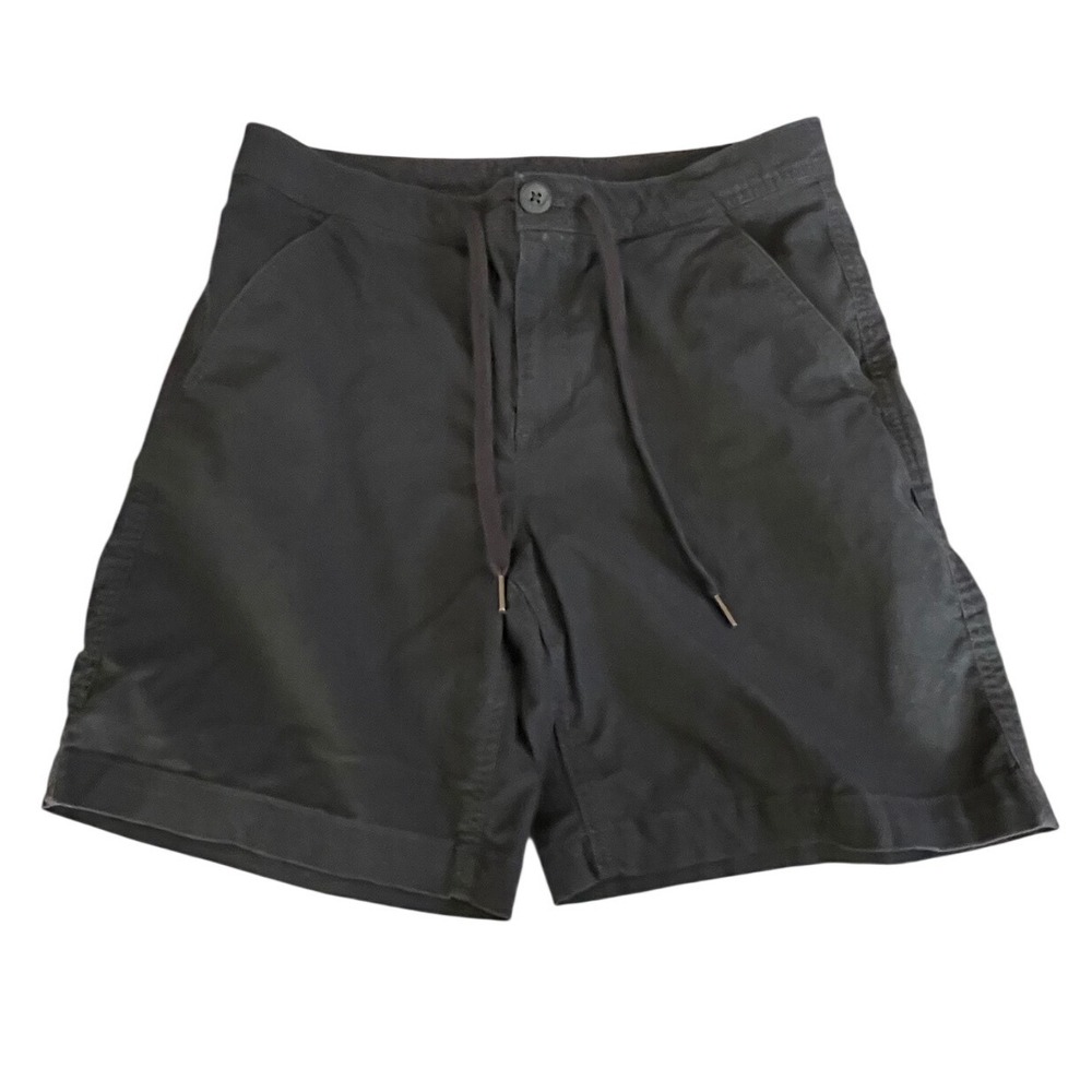 Eddie Bauer Womens Black Specially Dyed Drawstring Chino Shorts Size 4